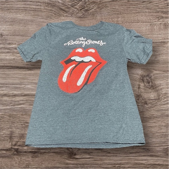 the Rolling Stones Tops - Rolling Stones Shirt Logo Grey